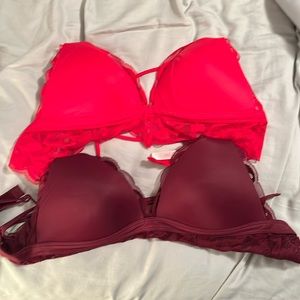 2 Victoria’s Secret No Wire Bralettes-Sz Large